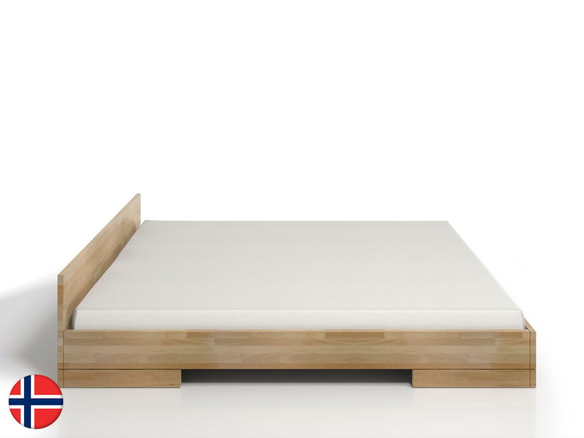 Manželská postel 180 cm Naturlig Stalander Long (buk) (s roštem)