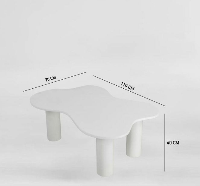 Konferenční stolek Blumingdel (bílá)