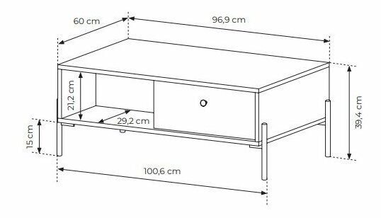 Konferenční stolek Scandia 2S (dub scandi + jedlička scandi)