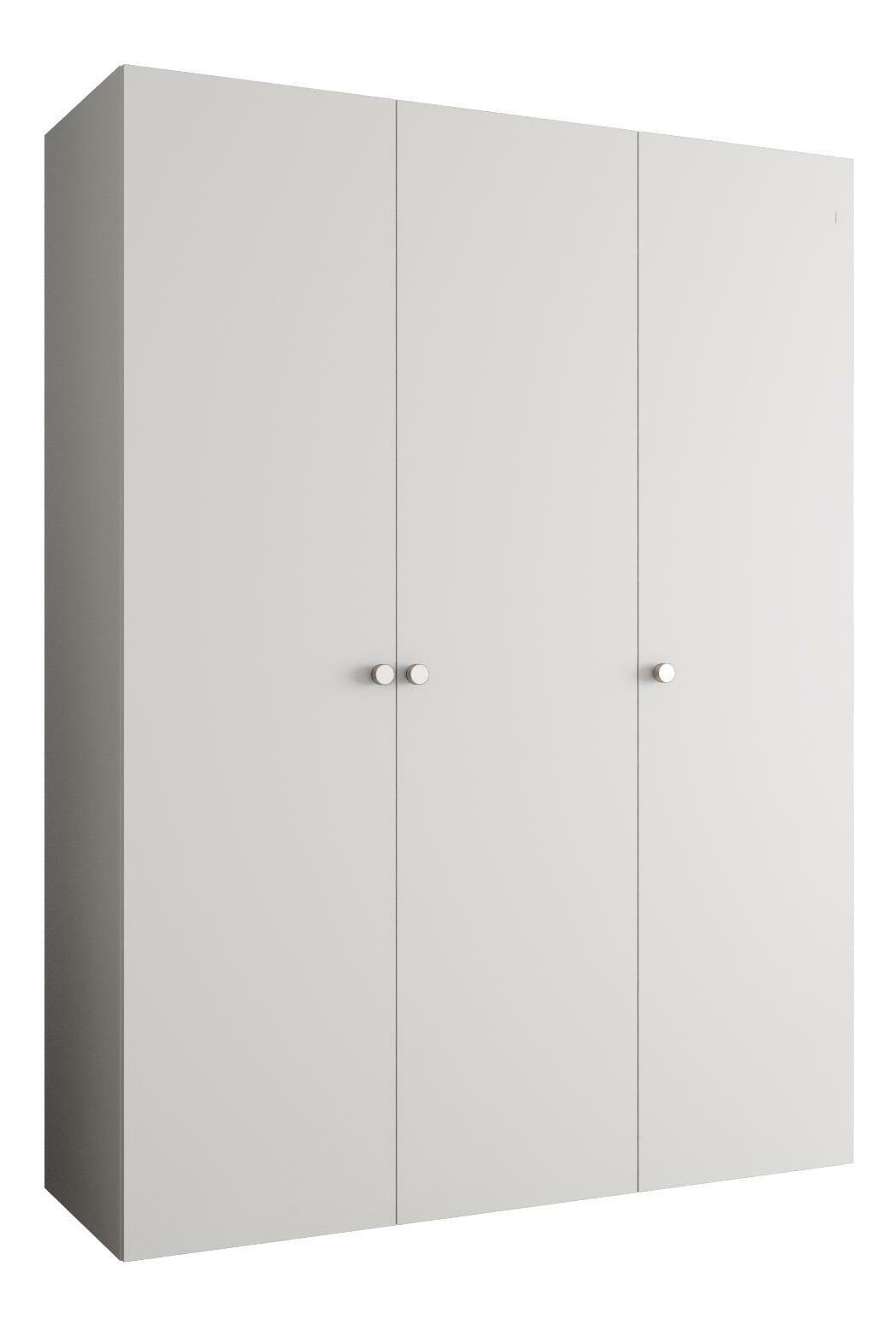 Šatní skříň 150 cm Parna 1 (bílá + stříbrná)