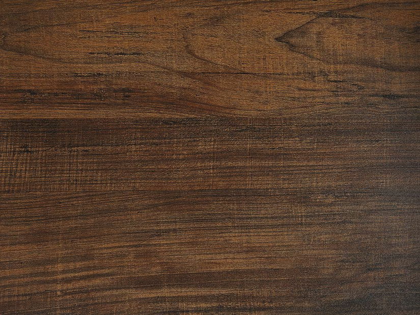 PC stolek DAROSA (tmavé dřevo + bílá)