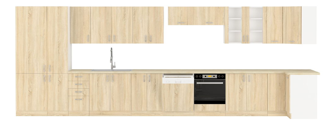 Potravinová kuchyňská skříňka Sylrona 40 DK 210 2F (dub sonoma + bílá)