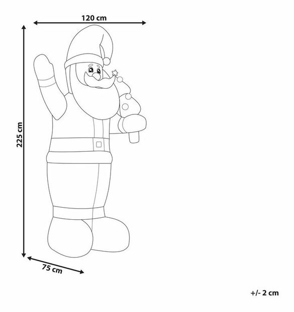 LED dekorace Santa Claus Ivaza (červená)