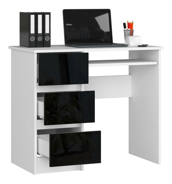 PC stolek Benicio (černý lesk) (L)