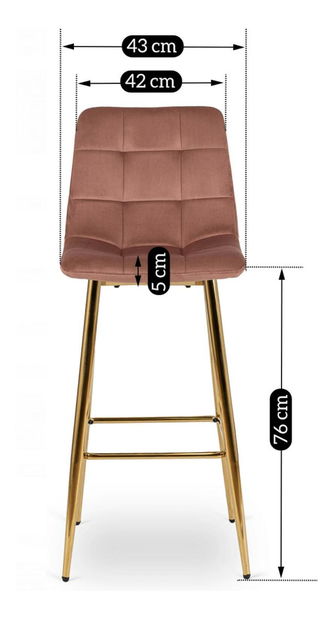 Jídelní židle Abisales (růžová)