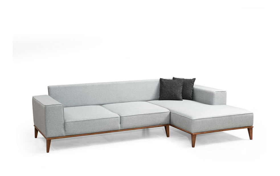 Rohová sedací souprava Mountain (P) (Světle šedá)