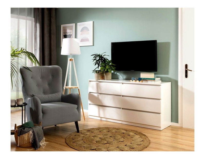 Komoda BRW Tetrix 4 (lesk bílý) *bazar