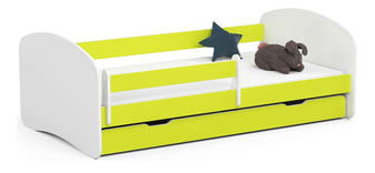 Dětská postel Pranshi III (limetková) (s matrací)