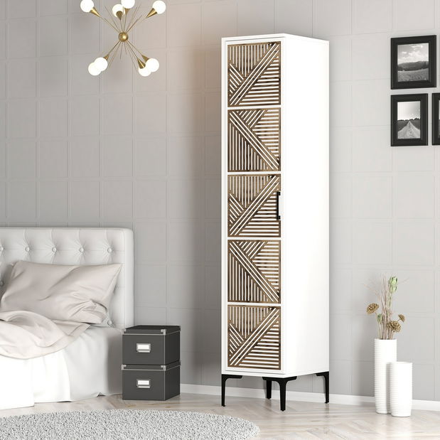 Šatní skříň Kiara P (bílá)