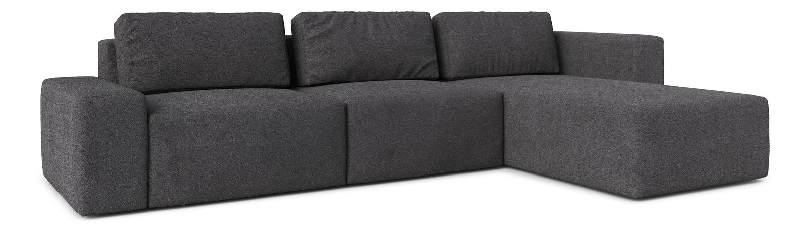 Rohová sedací souprava Berliner (P) (tmavě šedá)