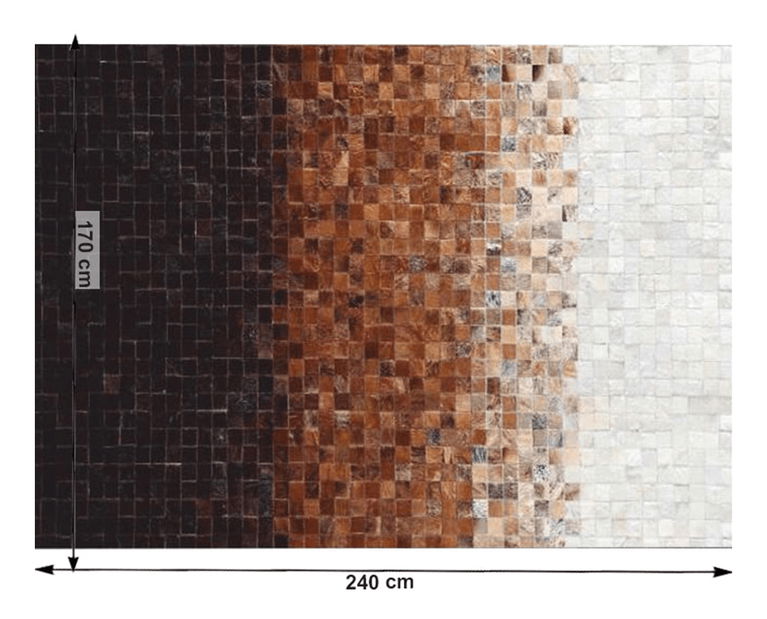 Luxusní kožený koberec 170x240 cm Koza typ 7