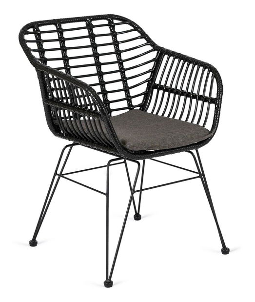 Zahradní set Fuentes (černá) (pro 4 osoby)