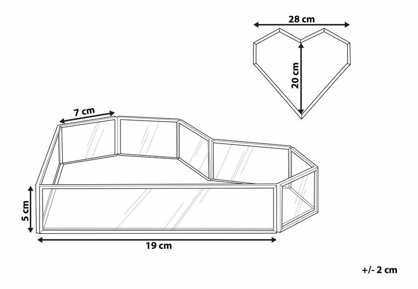 Podnos Ponza (zlatá)