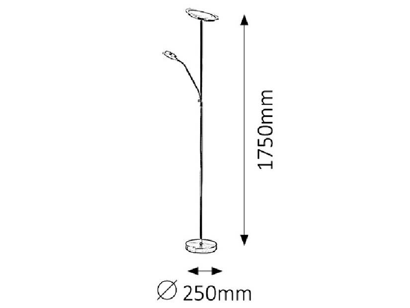 Stojanová lampa Aaron 4162 (saténová chromová)