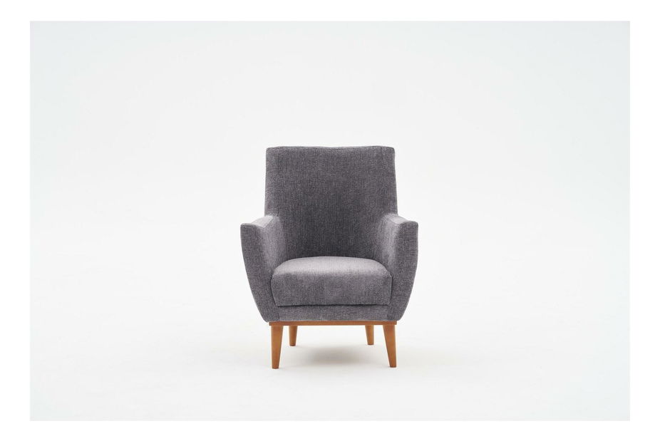 Křeslo Goncoletta (šedá + ořech)