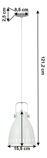 Závěsná lampa Adorra 3 (bílá)