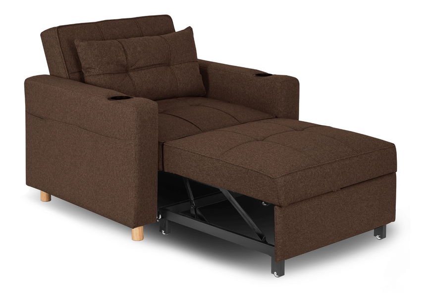 Rozkládací křeslo Suspendida (hnědá)