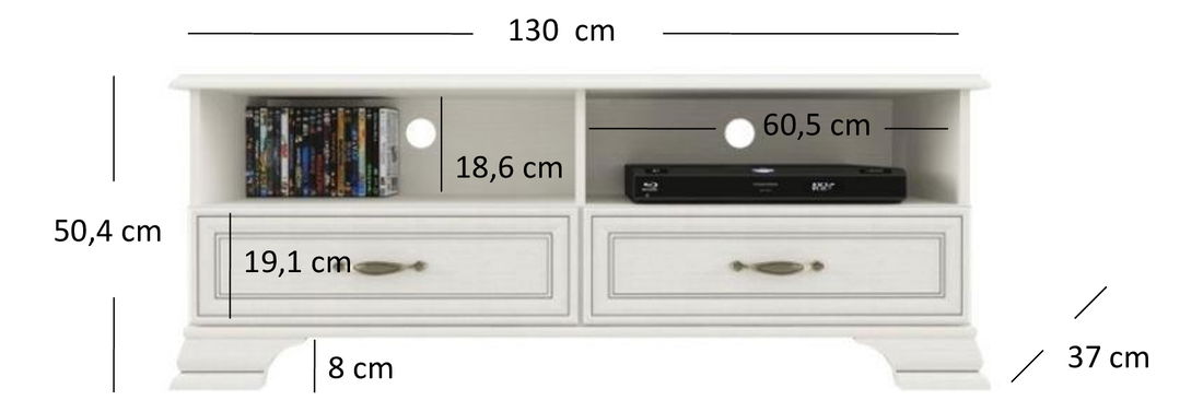 TV stolek Terina (woodline krém)