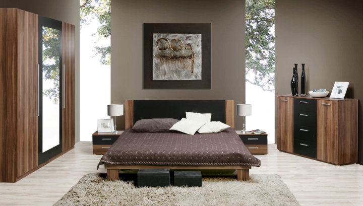 Ložnice Juliet ořech+černá