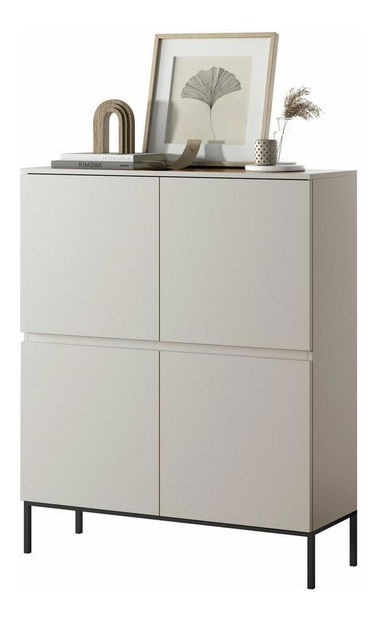 Skříňka Bennasi B1 (béžová + černá)