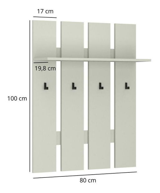 Věšákový panel Kodro (kašmír + dub evoke)