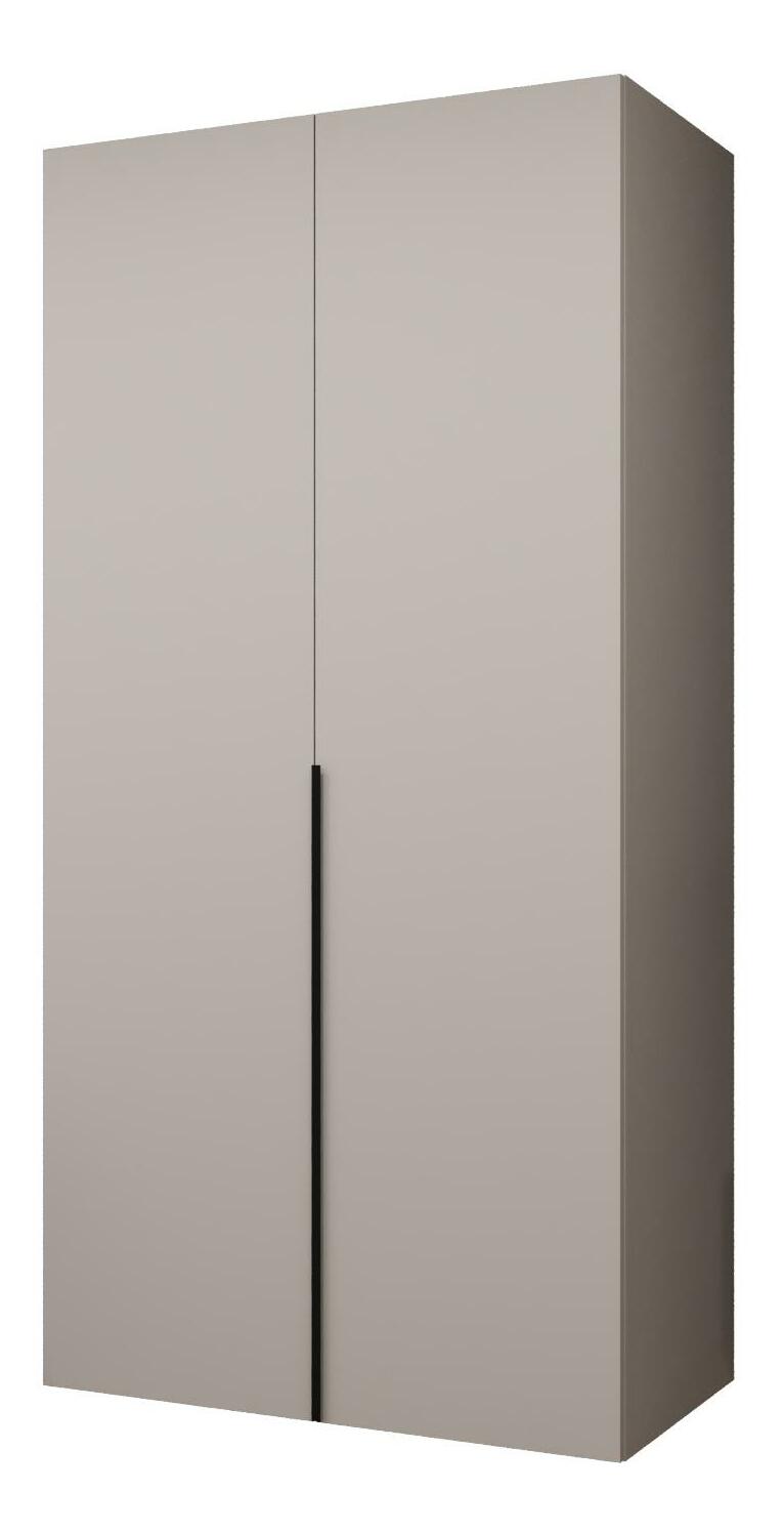 Šatní skříň 100 cm Alice 1 (kašmír + černá)