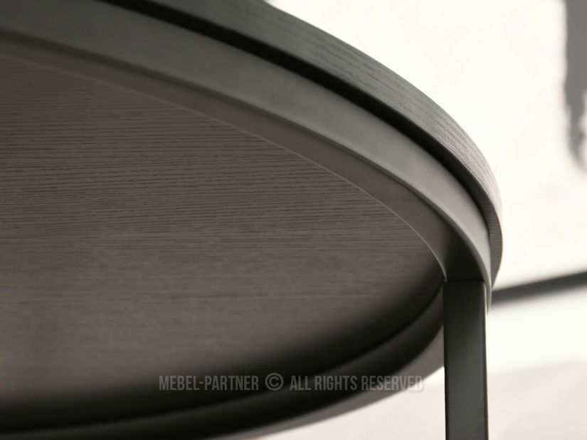 Konferenční stolek Klara (černé dřevo + černá)