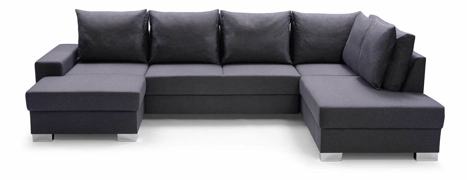 Rohová sedačka ve tvaru U Olympia (tmavě šedá) (P)