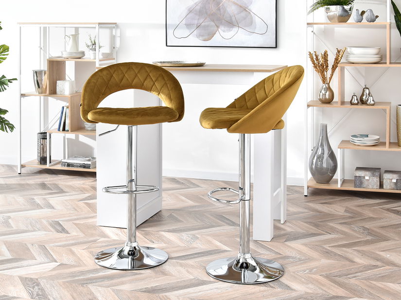 Židle Hamlet (zlatá + chromová)