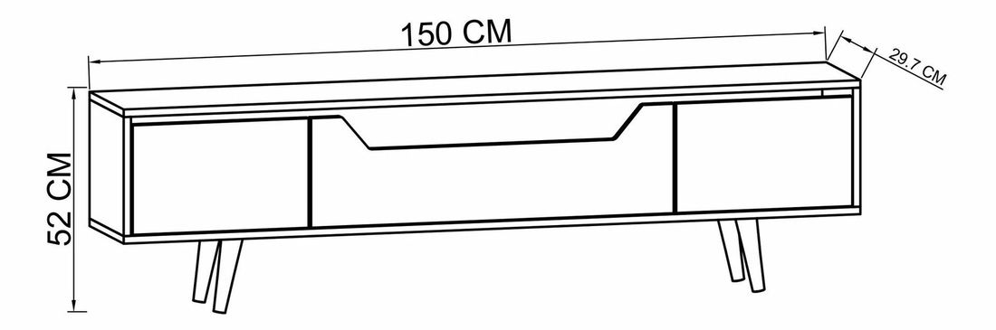 TV skříňka Romia (antracit + stříbrná)