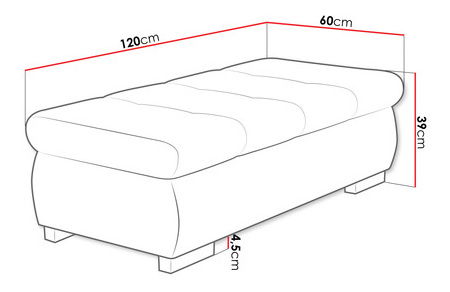 Taburetka Hesron (vanilková)