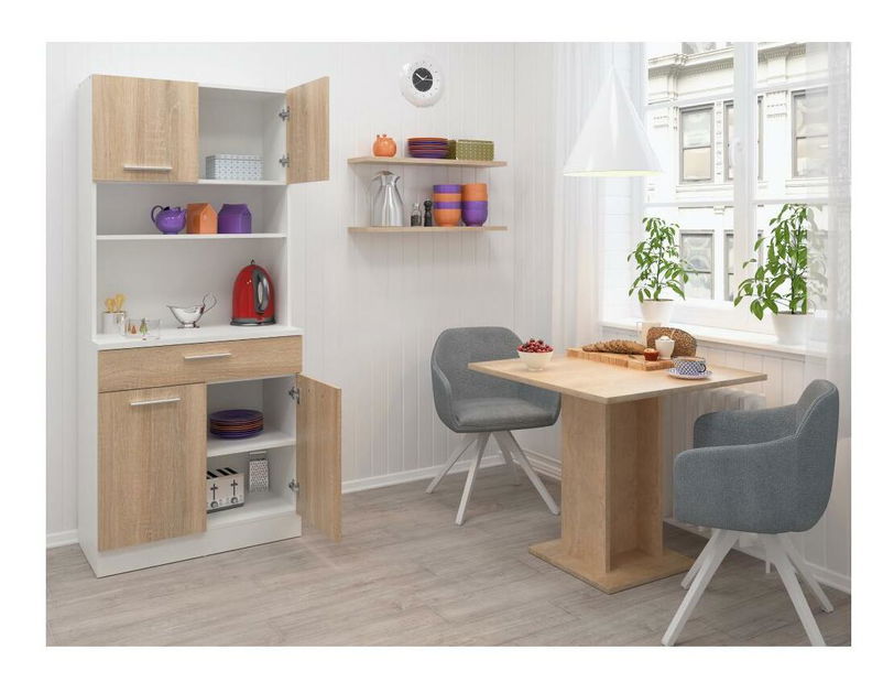 Kuchyňský kout Domini NEW (bílá + dub sonoma)