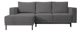 Rohová sedací souprava Rodriguez mini (L) (šedočerná světlejší + černá)