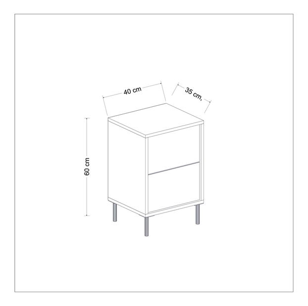 Noční stolek Iris (antracit)