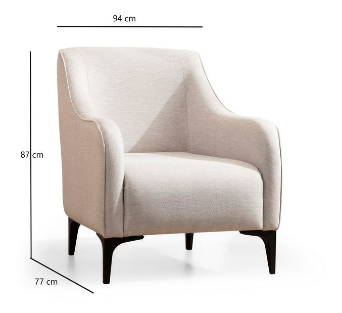 Křeslo Belasemma (bílá + černá)