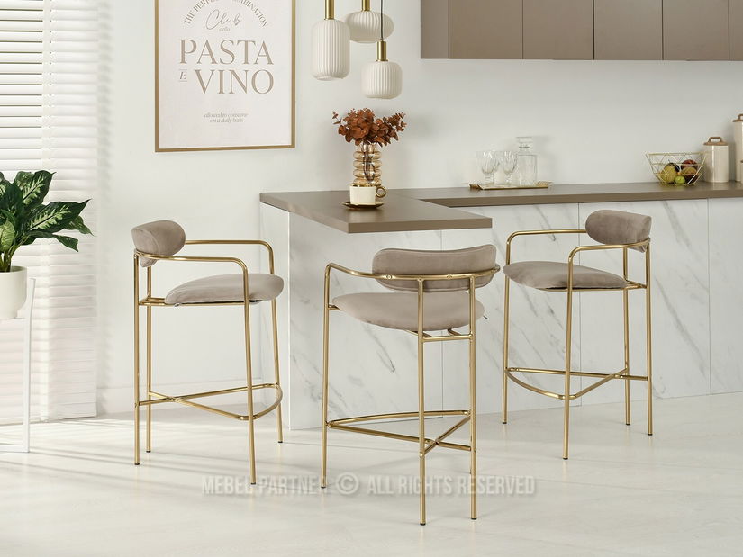 Židle Viola (béžová + zlatá)