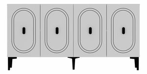 Skříňka Wendy (bílá + zlatá)