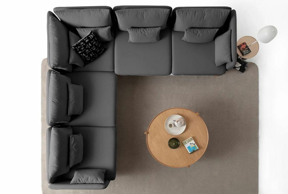 Rohová sedačka Role (krémová) (L)