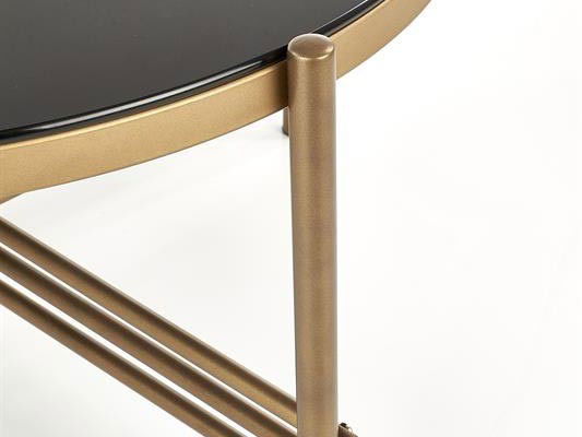 Konferenční stolek Inge (černá + zlatá)