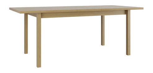 Rozkládací jídelní stůl se 6 židlemi Asiduo AL3 (bílá + světle béžová)