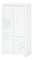 Šatní skříň Leona 4D (bílá lesklá)