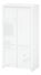 Šatní skříň Leona 4D (bílá lesklá)