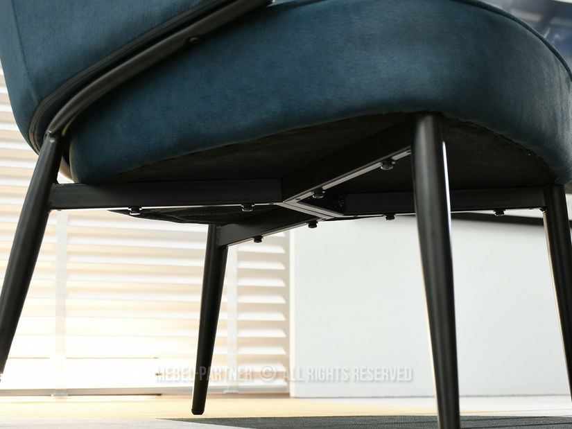 Křeslo Alfredo (tyrkysová + černá)