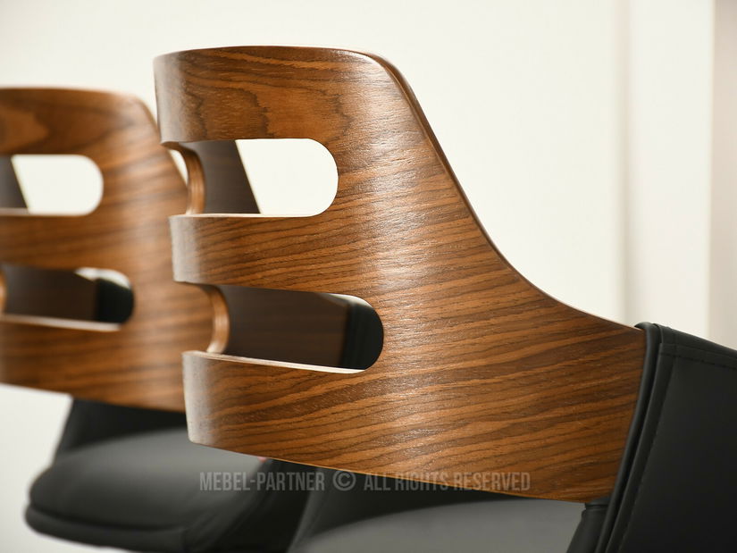 Židle Theo H (ořech tmavý + černá)