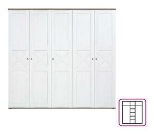 Šatní skříň Telegrafo 3 (borovice canyon + dub sonoma truflový)