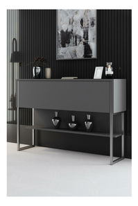 Konzolový stolek Luna 4 (stříbrná + antracit)