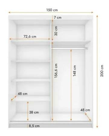 Šatní skříň Viola 05 (dub sonoma + dub sonoma)