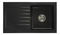 Kuchyňský dřez Lemmion (černá + textura) (bez otvoru pro baterii) (L)