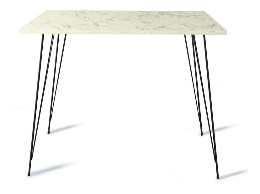 Jídelní stůl Sabuna 2 (pro 4 osoby) (černá + bílá)