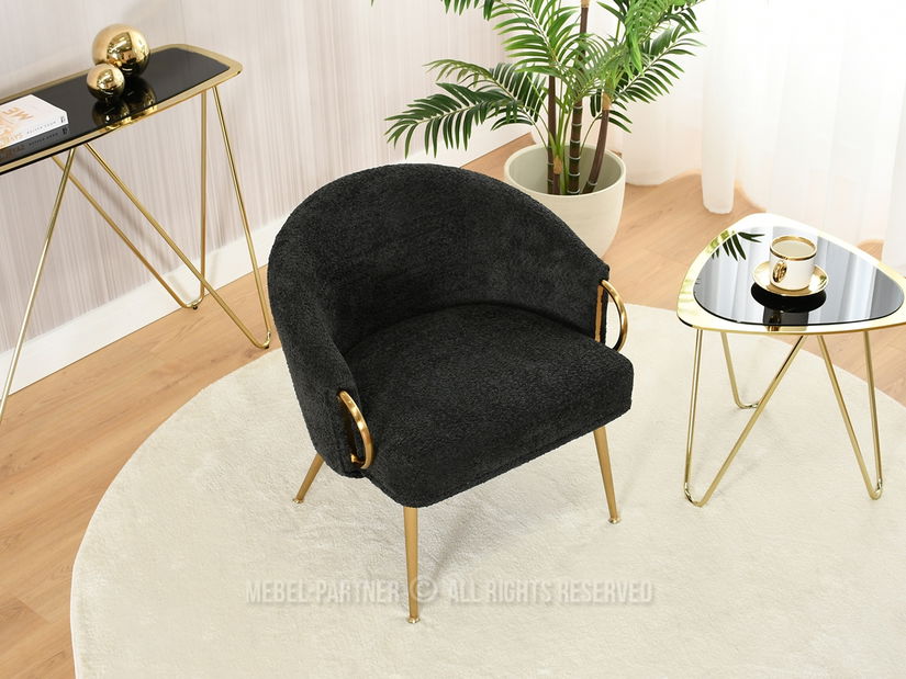 Křeslo Carma F (černá + zlatá)